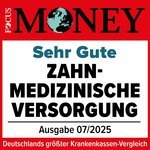 Focus Money Siegel zahnmedizinische Versorgung