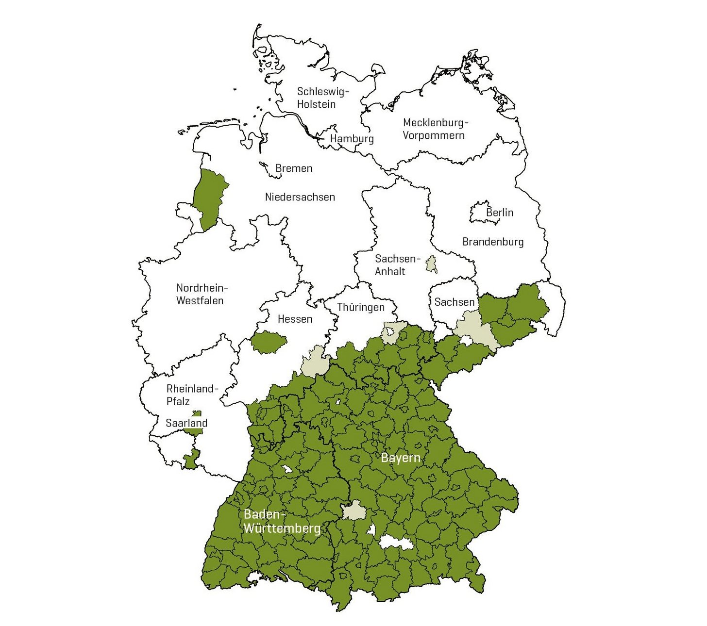 FSME-Risikogebiete in Deutschland FSME-Risikogebiete in Deutschland