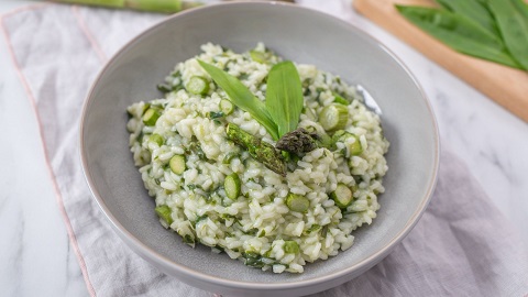 Spargel-Bärlauch-Risotto