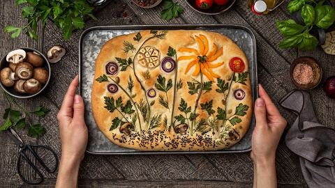 Blumen-Focaccia